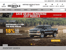 Tablet Screenshot of heritagechevybuick.com